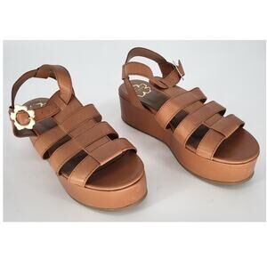 Ted Baker Tan Platform Wedge Fisherman Sandal Women's 41 (US 10)